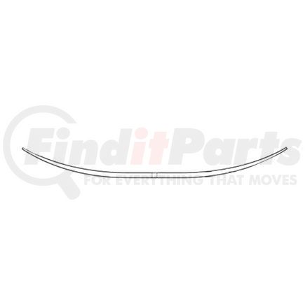 Dayton Parts 43-1749 Leaf Helper Spring - Rear, Single Leaf, 3 in, Width, OEM 6C345560BB, For Ford Applications