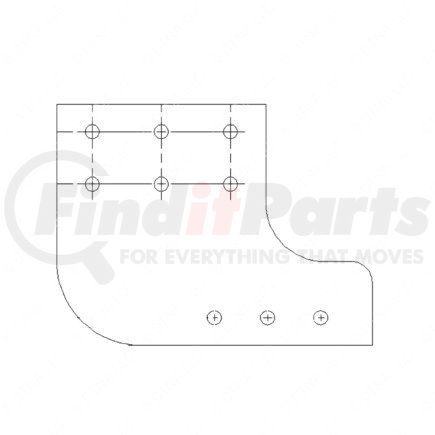 Freightliner 417821000 Exhaust Muffler Bracket - Synthetic Rubber, 151 mm x 115 mm, 11.9 mm THK