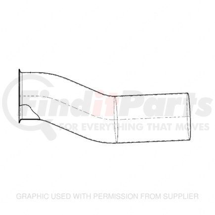 FREIGHTLINER 424021000 Exhaust Pipe - Turbo, 109 Bumper of Back Cabin, C15, 10.7 in.
