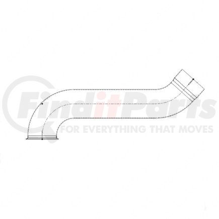 Freightliner 424800001 Exhaust Pipe - Aftertreatment Device, Inlet, Horizontal, MBE4000 Sleeper