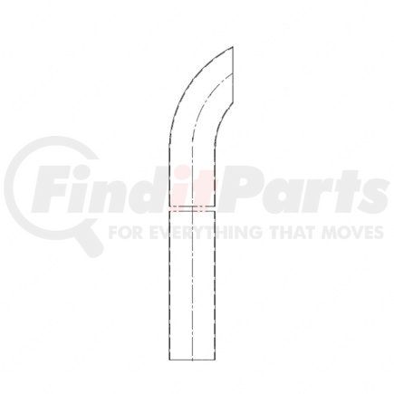 Freightliner 424866080 Exhaust Stack Pipe - 80 in. Tube Length, Steel Tube Material