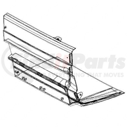 Freightliner 2125474006 Air Dam - Thermoplastic Olefin, Silhouette Gray