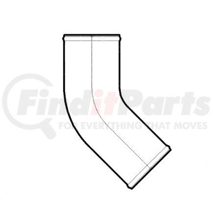 Freightliner 01-23151-000 Intercooler Pipe - Left Side, Aluminized Steel
