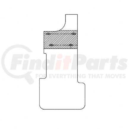 Freightliner 2252544001 Mud Flap - Right Side, Black, 958.85 mm x 460.38 mm