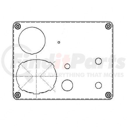 Freightliner 2258349109 Sleeper Bunk Panel - Aluminum, 7.84 in. x 6.12 in.