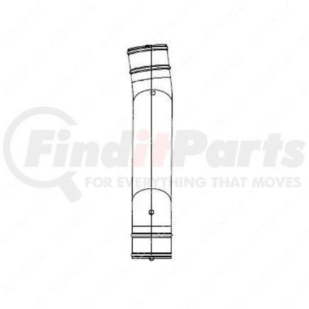 Freightliner 01-33255-000 Intercooler Pipe - Right Side, Aluminized Steel