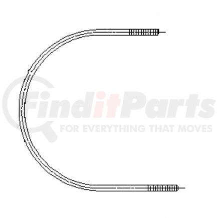 Freightliner 12-16737-000 Air Brake Air Tank Support U-Bolt - Steel, 45 mm Thread Length, 3/8-16 UNC in. Thread Size