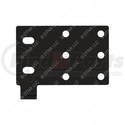 Freightliner 15-27162-000 Bumper Cover Bracket - Left Side, Steel, Black, 0.31 in. THK