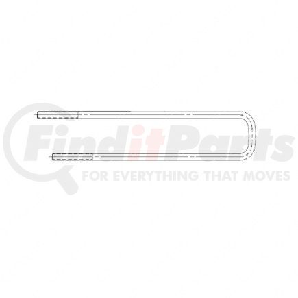 Freightliner 16-15697-000 Leaf Spring Axle U-Bolt - Steel, 3.54 in. Thread Length