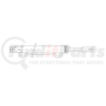 Freightliner 18-25493-000 Hydraulic Cylinder - Black, 17.67 in. Stroke Length