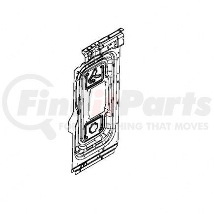 Freightliner 18-69712-001 Panel Reinforcement - Right Side, Aluminum, 1284.2 mm x 585.6 mm, 1.6 mm THK