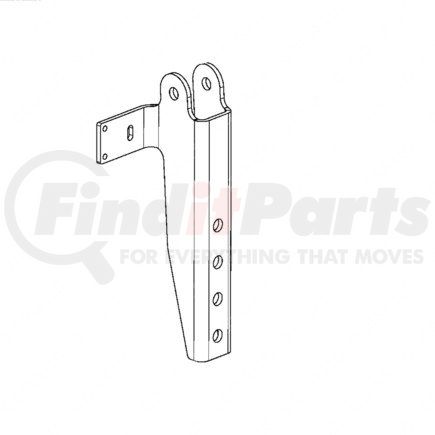 Freightliner 18-73349-000 Lateral Control Rod Bracket - Steel, Black, 6.35 mm THK