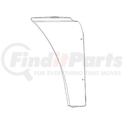 Freightliner 22-37670-001 Truck Quarter Fender - Right Side, Glass Fiber Reinforced Composite