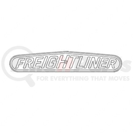 Freightliner 22-39676-002 Emblem - Aluminum, 419 mm x 77.6 mm, 4 mm THK