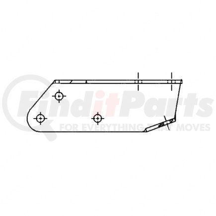 Freightliner 22-32398-001 Truck Fairing Mounting Bracket - Aluminum, 4.77 mm THK