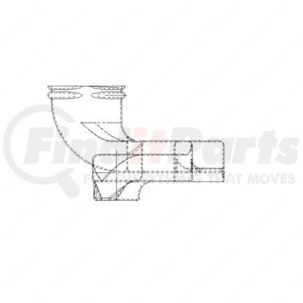 Freightliner 22-34443-000 Blower To Heater Case Transition Duct - Polyethylene, Black