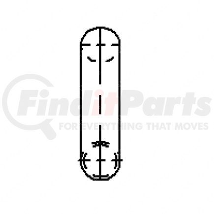 Freightliner 22-46543-000 Spare Tire Carrier Bolt - Steel, 14.3 mm THK, 120 mm Thread Length, 5/8-11 in. Thread Size