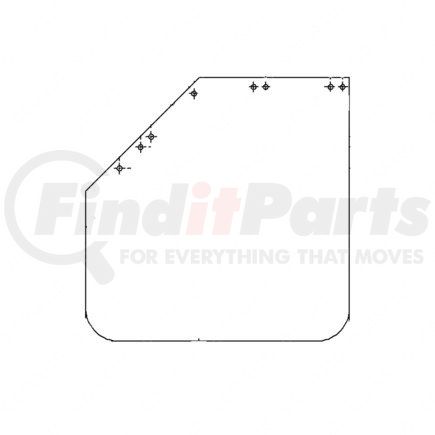 Freightliner 22-51904-045 Mud Flap - Right Side, 609.6 mm x 609.6 mm
