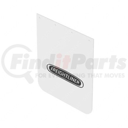 FREIGHTLINER 22-45357-002 - mud flap - polyethylene, 762 mm x 609.6 mm, 4.8 mm thk | flap - rear, white polyethylene, with logo, 30 x24 in