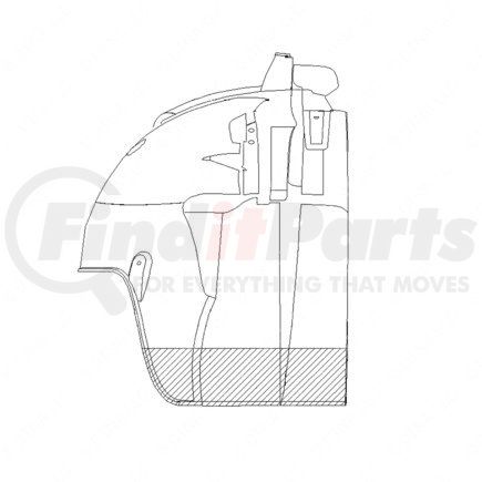 Freightliner 22-45439-001 Truck Half Fender - Glass Fiber Reinforced With Polyester