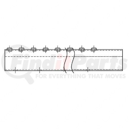 Freightliner 22-53610-433 Sleeper Cabinet Step Tread - Right Side, Aluminum, 1694 mm x 209 mm, 2.03 mm THK