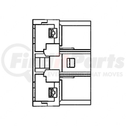 Freightliner 23-13147-001 Multi-Purpose Wiring Terminal - ECU/Device, Female, Natural, Plug, 18 Cavity Count