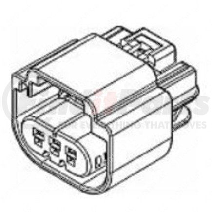 Freightliner 23-13144-305 Multi-Purpose Wiring Terminal - ECU/Device, Female, Green, Plug, 3 Cavity Count