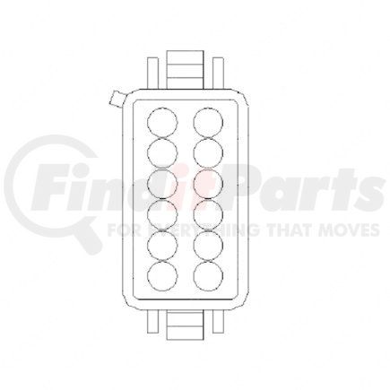 Freightliner 23-13148-074 Multi-Purpose Wiring Terminal - ECU/Device, Black, Plug, 12 Cavity Count