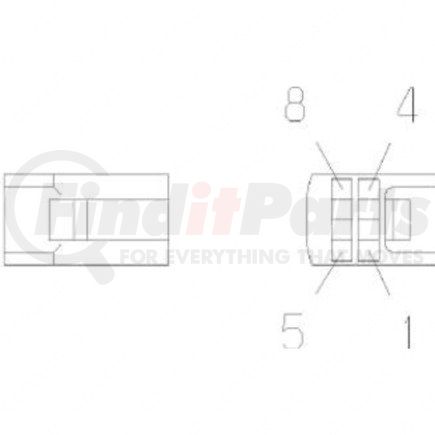 Freightliner 23-13150-802 Multi-Purpose Wiring Terminal - Male, Natural, ECU/Device, 8 Cavity Count