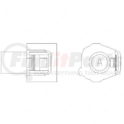 Freightliner 23-13153-100 Multi-Purpose Wiring Terminal - Inline, Female, Gray, Plug, 1 Cavity Count