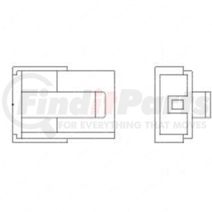 Freightliner 23-13141-205 Multi-Purpose Wiring Terminal - Inline, Light Gray, Plug, 2 Cavity Count