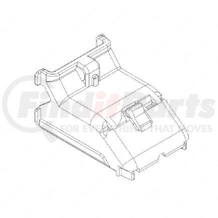 Freightliner 23-13154-638 Multi-Purpose Electrical Connector Heat Shield - Black, 43 mm x 40 mm