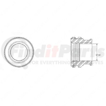 Freightliner 23-13217-065 Harness Connector Seal - Silicone Plastic/Silicone, Gray