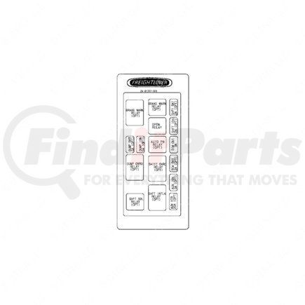 Freightliner 24-01737-001 Miscellaneous Label - Electric Control, Dash, Power Distribution Module2