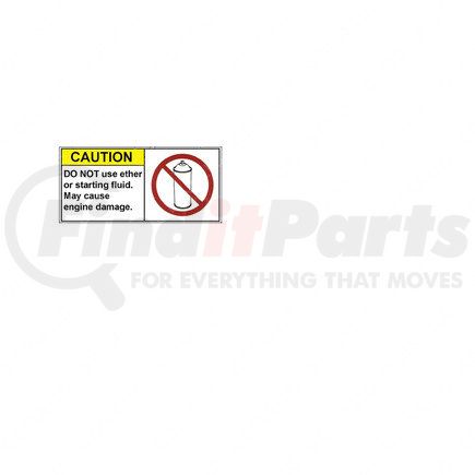 Freightliner 24-01782-000 Miscellaneous Label - No Ether Or Start Fluid