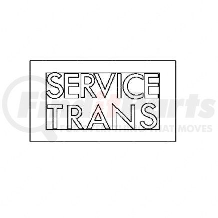 Freightliner 24-01840-031 Miscellaneous Label - Legend, Service Trans
