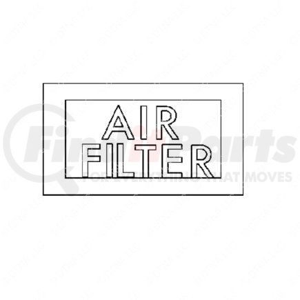 Freightliner 24-01840-046 Miscellaneous Label - Legend, Air Filter