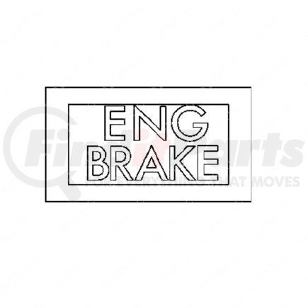 Freightliner 24-01840-067 Miscellaneous Label - Legend, Engine Brake