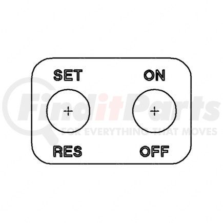 Freightliner 24-00060-000 Cruise Control Decal - Polycarbonate, Black, 1.96 in. x 1.3 in., 0.01 in. THK