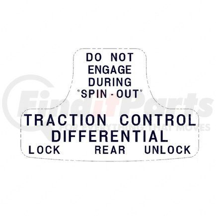 Freightliner 24-00408-014 Miscellaneous Label - Traction Control
