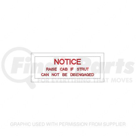 Freightliner 24-00421-000 Miscellaneous Label - Decal, Tilt Strut