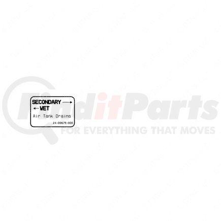 Freightliner 24-00679-000 Miscellaneous Label - Fuel Tank Mount