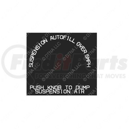 Freightliner 24-01306-001 Miscellaneous Label - Suspension Autofill Overide