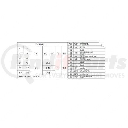 Freightliner 24-01641-005 Miscellaneous Label - Electric, Power Distribution Module, M2