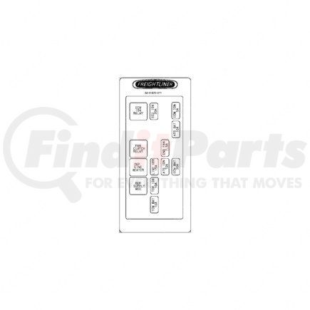 Freightliner 24-01670-011 Miscellaneous Label - Electric Center, Power, Transmission, 13