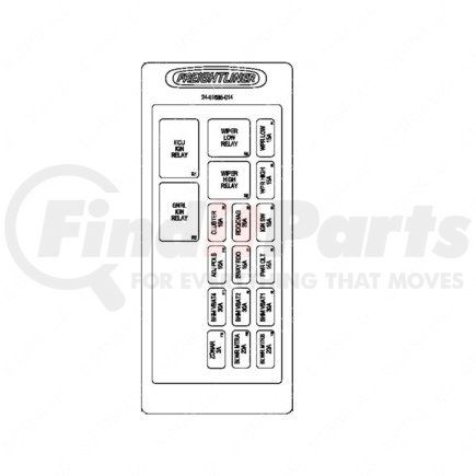Freightliner 24-01685-014 Miscellaneous Label - Electric PDM1, Fw, EB2