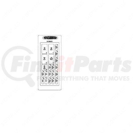 Freightliner 24-01686-001 Miscellaneous Label - Electric Power Distribution Module2, Engine, S2C