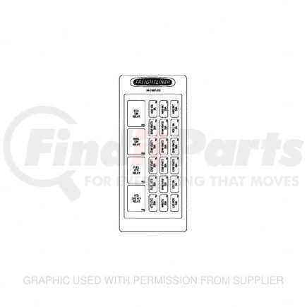 Freightliner 24-01687-010 Miscellaneous Label - Electric Power Distribution Module3, Chassis, B2/S2