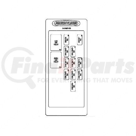 Freightliner 24-01687-079 Miscellaneous Label - Electric, PDM3, Chassis, EB2, Esc