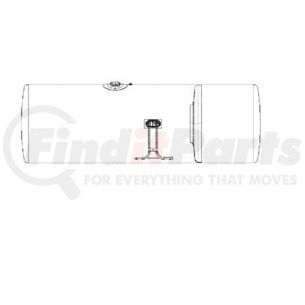 Freightliner A03-28062-191 Fuel Tank - Aluminum, 25 in., RH, 130 gal, Plain